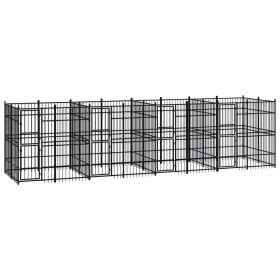 Outdoor Dog Kennel Steel 158.8 ftÂ¬â‰¤