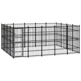 Outdoor Dog Kennel Steel 198.4 ftÂ¬â‰¤